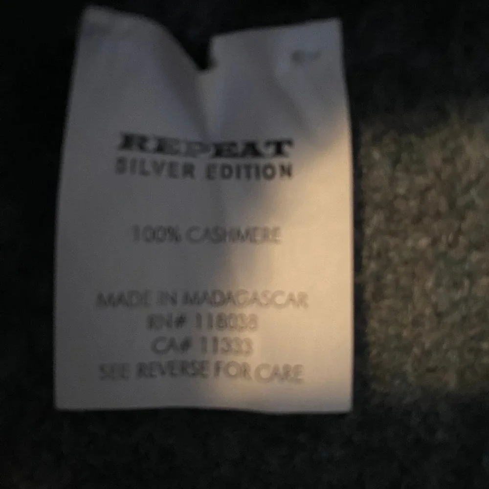 Repeat Silver Edition Women's 100% Cashmere Stand Collar Ribbed Sweater sz‎ M